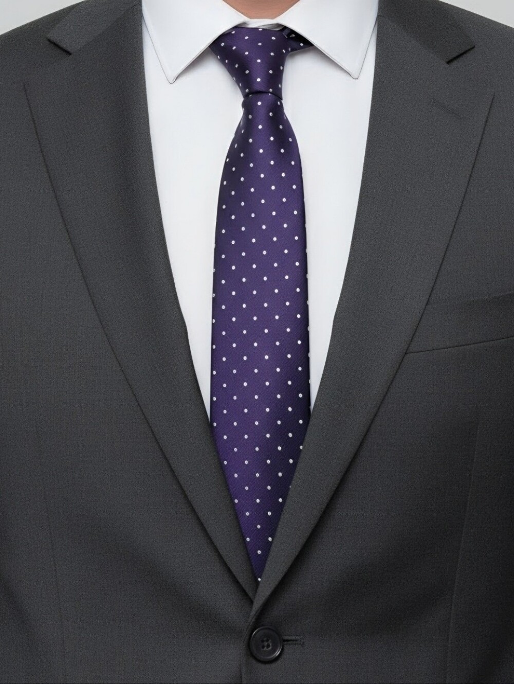 Meeting Street Elegant Purple Polka Dot Tie